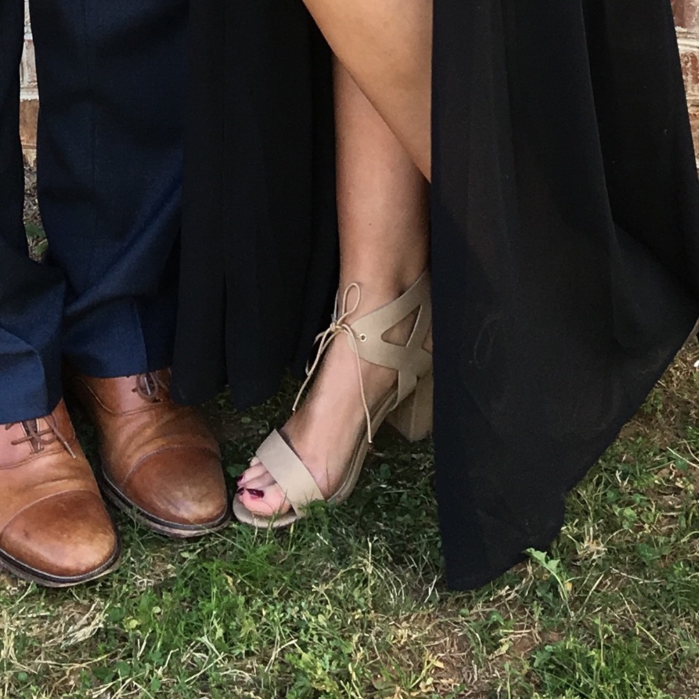 Boutique tan 3 inch heels